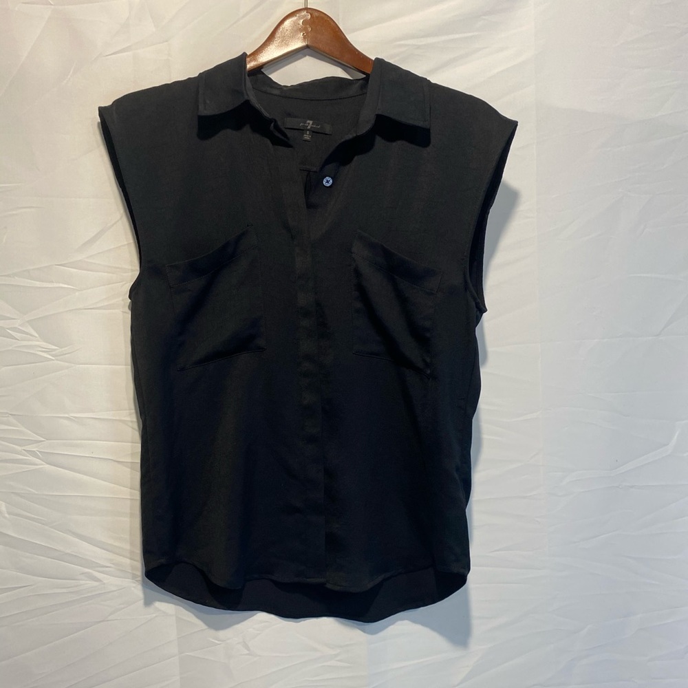 7 For All Mankind Black sleeveless top😎